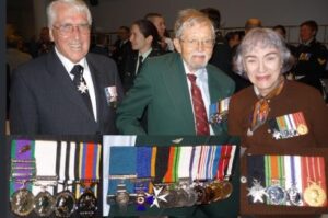 L-R HCol Ken Hedges, Dick and Eileen Butson
