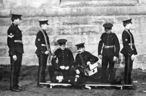 18th Field Ambulance, Canadian Army Medical Corps practice first aid Source: Vancouver Archives