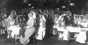 Nursing Sisters following Christmas Dinner at La Treport Source: Trent University Archives
