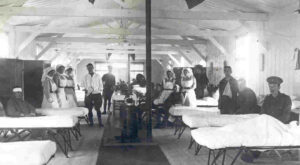 No 1 Stationary Hospital Ward Source: Trent University Archives